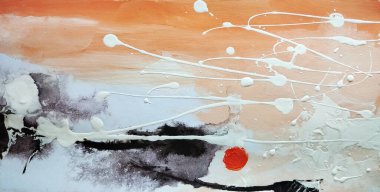 Dinamik Hareket Çağdaş Minimalist Soyut Mürekkep ve Akrilik Boyama Rengi