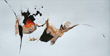 Dinamik Hareket Çağdaş Minimalist Soyut Mürekkep ve Akrilik Boyama Rengi