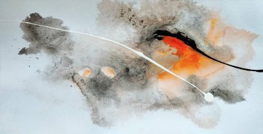 Dinamik Hareket Çağdaş Minimalist Soyut Mürekkep ve Akrilik Boyama Rengi