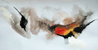 Dinamik Hareket Çağdaş Minimalist Soyut Mürekkep ve Akrilik Boyama Rengi