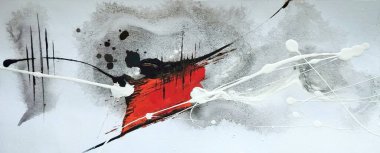 Dinamik Hareket Çağdaş Minimalist Soyut Mürekkep ve Akrilik Boyama Rengi