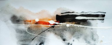 Dinamik Hareket Çağdaş Minimalist Soyut Mürekkep ve Akrilik Boyama Rengi