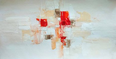 Çağdaş geometrik kübizm soyut portakal rengi kompozisyonu