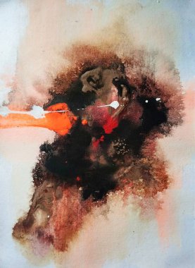 Çağdaş Soyut Dışavurumculuk Sıcak Tonlar Rengi Boyama