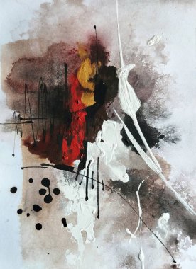 Ateşli Toprak Çağdaş Soyut Dışavurumculuğu Sıcak Tonlar Rengi Boyaması
