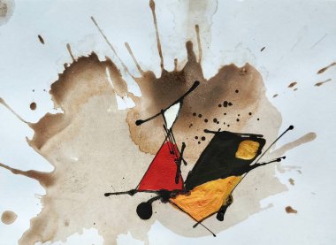 Rustik Hareket Çağdaş Soyut Dünya Tonları Renk Bileşimi İfadesi