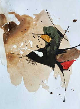 Rustik Hareket Çağdaş Soyut Dünya Tonları Renk Bileşimi İfadesi