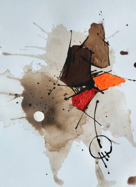 Rustik Hareket Çağdaş Soyut Dünya Tonları Renk Bileşimi İfadesi