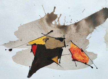 Rustik Hareket Çağdaş Soyut Dünya Tonları Renk Bileşimi İfadesi