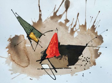 Rustik Hareket Çağdaş Soyut Dünya Tonları Renk Bileşimi İfadesi