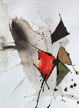 Rustik Hareket Çağdaş Soyut Dünya Tonları Renk Bileşimi İfadesi