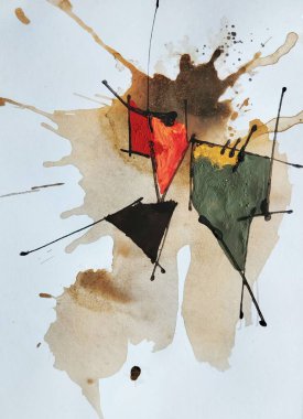 Rustik Hareket Çağdaş Soyut Dünya Tonları Renk Bileşimi İfadesi