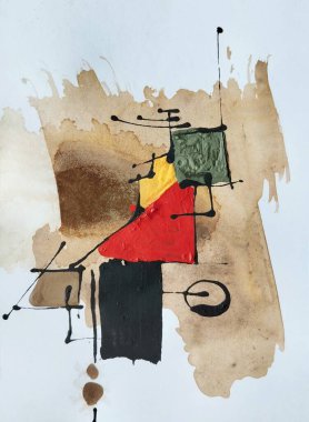 Rustik Hareket Çağdaş Soyut Dünya Tonları Renk Bileşimi İfadesi