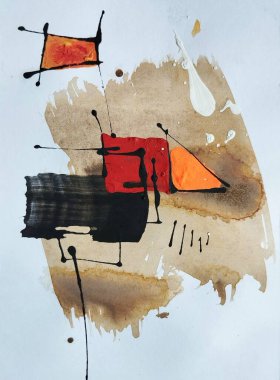 Rustik Hareket Çağdaş Soyut Dünya Tonları Renk Bileşimi İfadesi