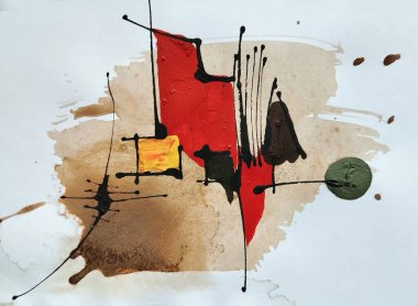 Rustik Hareket Çağdaş Soyut Dünya Tonları Renk Bileşimi İfadesi