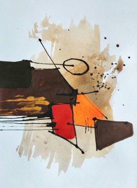 Rustik Hareket Çağdaş Soyut Dünya Tonları Renk Bileşimi İfadesi