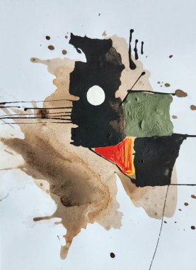 Rustik Hareket Çağdaş Soyut Dünya Tonları Renk Bileşimi İfadesi