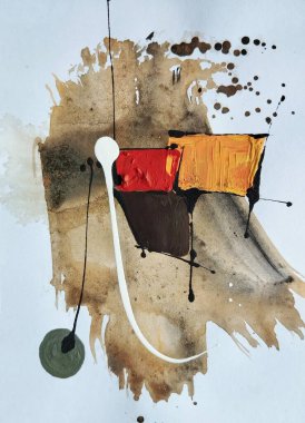 Rustik Hareket Çağdaş Soyut Dünya Tonları Renk Bileşimi İfadesi