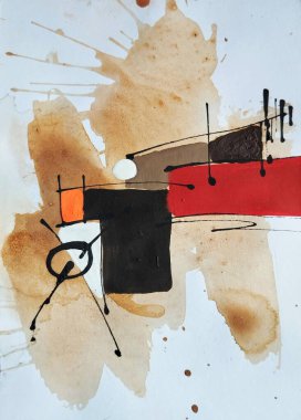 Rustik Hareket Çağdaş Soyut Dünya Tonları Renk Bileşimi İfadesi