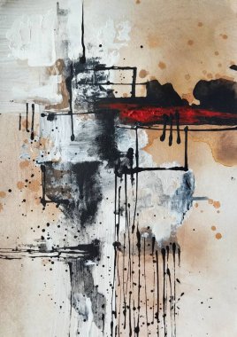 Topraksı Tonlardaki Kaos Soyut Dışavurumculuk Dengesi Rengi