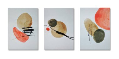 Soyut minimum şekil arkaplanının Pastel seti. Modern çağdaş tasarım, daire şekli, çizgisi ve dokusu olan element. Minimalist tarzda. Poster için klasik tasarım. Sürrealizm biçimi bileşimi