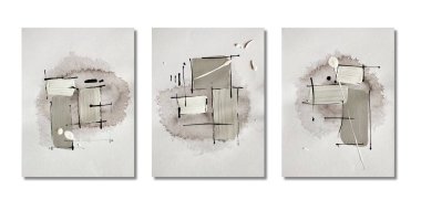 Soyut minimum şekil arkaplanının Pastel seti. Modern çağdaş tasarım, daire şekli, çizgisi ve dokusu olan element. Minimalist tarzda. Poster için klasik tasarım. Sürrealizm biçimi bileşimi