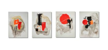 Soyut minimum şekil arkaplanının Pastel seti. Modern çağdaş tasarım, daire şekli, çizgisi ve dokusu olan element. Minimalist tarzda. Poster için klasik tasarım. Sürrealizm biçimi bileşimi