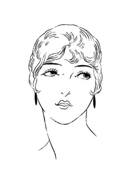 Güzel, kaliteli bir genç kadının portresi. vektör illüstrasyonu