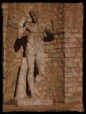 Vaison la Romaine 'de erkek Roma heykeli