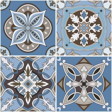 Renkli Fas seramik deseninin soyut arkaplanı.