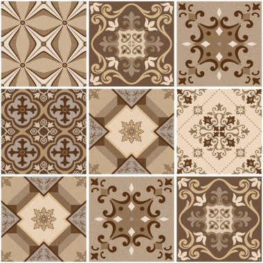 Renkli Fas seramik deseninin soyut arkaplanı.