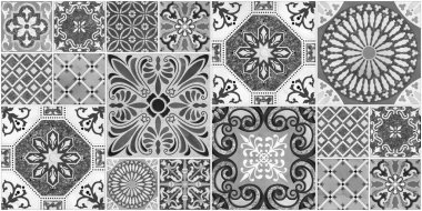 Renkli Fas seramik deseninin soyut arkaplanı.