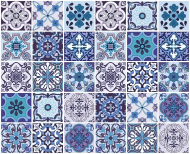 Renkli Fas seramik deseninin soyut arkaplanı.