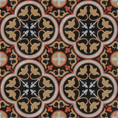 Renkli Fas seramik deseninin soyut arkaplanı.