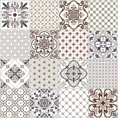 Duvar fayansları ve zemin fayansları için soyut tasarım deseni, mermer fayans mozaiği, geometrik