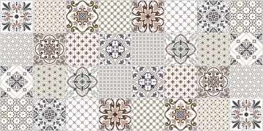 Duvar fayansları ve zemin fayansları için soyut tasarım deseni, mermer fayans mozaiği, geometrik