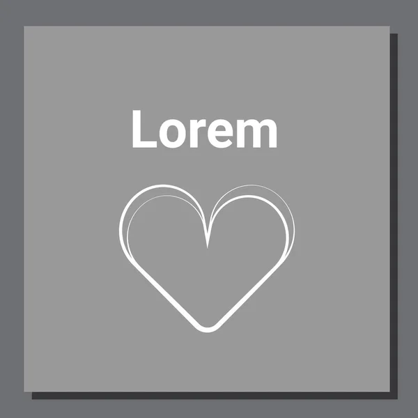 Hartvorm Vector Illustratie Ontwerp Voor Een Liefdeskaart Achtergrond Romantische Bruiloft — Stockvector