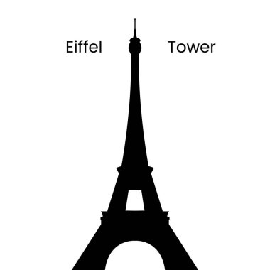 Eiffel Tower in Paris. Isolated on a white background. Vector illustration clipart