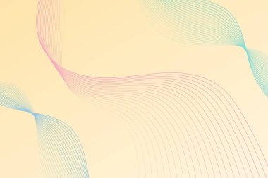 Sarı ve mavi tonlarında dalgalı çizgileri olan canlı soyut arkaplan