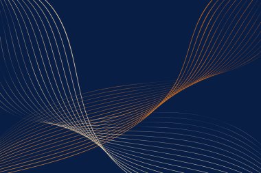 Üzerinde karmaşık altın çizgiler bulunan sade mavi arkaplan. İki renk arasındaki zıtlık çarpıcı bir görsel etki yaratıyor.