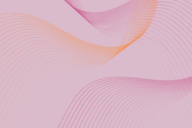 Pembe arka planda dalgalı çizgiler çeşitli yönlerde uzanıyor. Çizgiler dokulu yüzeyde dinamik ve görsel olarak ilginç bir model oluşturuyor.