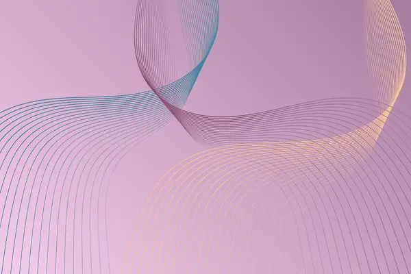 这张照片用紫色和蓝色的阴影捕捉了一个充满活力的抽象背景 具有动态曲线 — 图库矢量图片