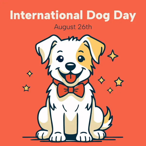 stock vector Art & Illustration Mark your calendars for August 26th - International Dog Day! Enjoy the day with this adorable cartoon dog.