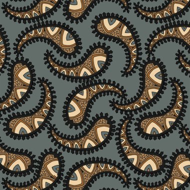 Arka planda geleneksel etnik Hint deseni