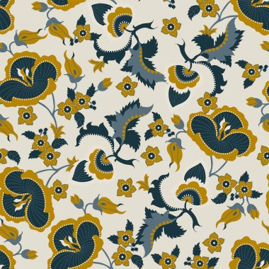 Etnik, güzel çiçek desenli arka plan.