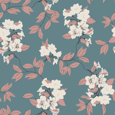 trendy sorunsuz çiçek desenli arka plan