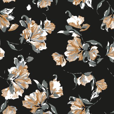 Soyut suluboya çiçek desenli arkaplan.