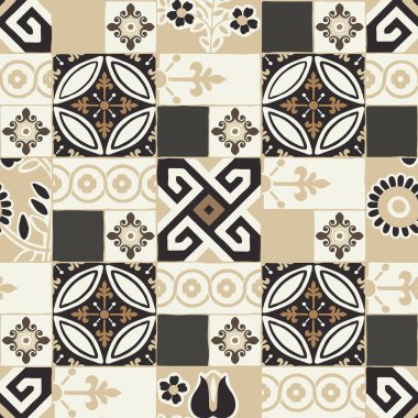 Etnik Azulejos seramik kiremit deseni.