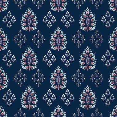 Süslü İtalyan kumaşı çiçek desenli arkaplan