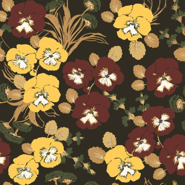 Kusursuz ibne çiçek desenli arka plan